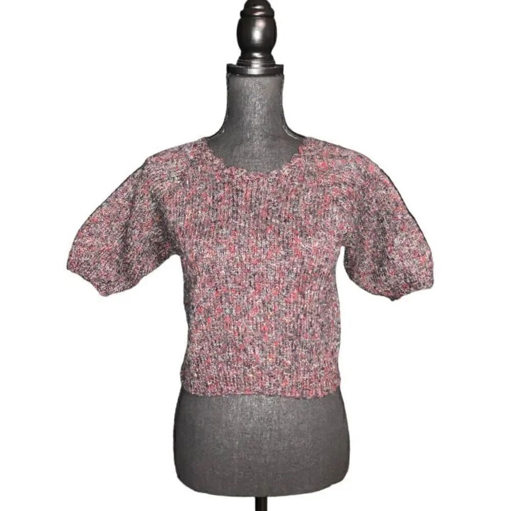 Evan Picone Wool Blend Cropped Sweater
